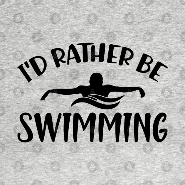 Swimmer - I'd rather be swimming by KC Happy Shop